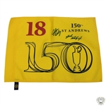 John Daly & John Daly Jr Signed 2022 OPEN Championship at St Andrews Yellow Flag JSA ALOA