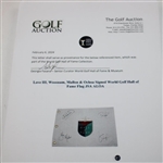 Love III, Woosnam, Mallon & Ochoa Signed World Golf Hall of Fame Flag JSA ALOA