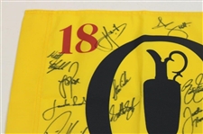 Multi Signed 2024 OPEN Championship at Royal Troon Flag JSA ALOA