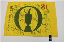 Multi Signed 2024 OPEN Championship at Royal Troon Flag JSA ALOA