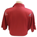 John Daly Signed Red And Grey Striped Dignity Collared Shirt with Sponsors JSA ALOA