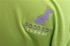 John Daly Signed Neon Green Cool Fish Collared Shirt with Sponsors JSA ALOA