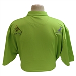 John Daly Signed Neon Green Cool Fish Collared Shirt with Sponsors JSA ALOA