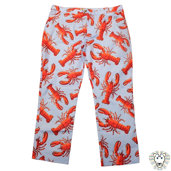 John Daly Signed Loudmouth Apparel Blue Lobster Boil Pants JSA ALOA