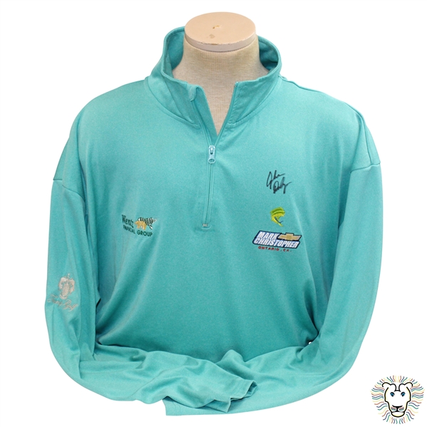 John Daly Signed Teal Cool Fish Pullover with Sponsors JSA ALOA
