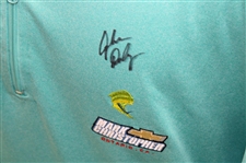 John Daly Signed Teal Cool Fish Pullover with Sponsors JSA ALOA