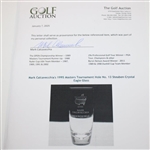 Mark Calcavecchia's 1995 Masters Tournament Hole No. 13 Steuben Crystal Eagle Glass