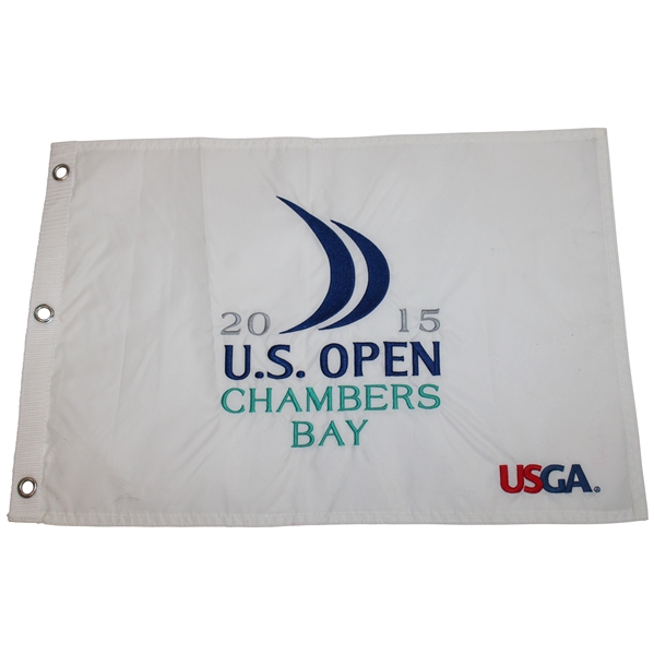 2015 US Open at Chambers Bay White Embroidered Flag