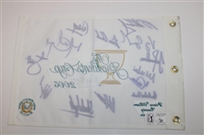 Multi Signed 2005 Presidents Cup at Robert Trent Jones Golf Club Flag JSA ALOA