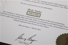 Gary Player Signed 2001 Limited Edition Gold Series 438/1500 'The Art Of Player' Book