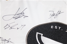 Spieth, Mcilroy, Thomas, & Other Champs Signed Tour Championship East Lake Flag JSA ALOA