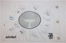 Spieth, Mcilroy, Thomas, & Other Champs Signed Tour Championship East Lake Flag JSA ALOA