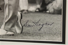 Ben Hogan Signed Post Swing Photo - Framed JSA ALOA