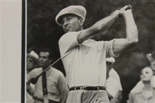 Ben Hogan Signed Post Swing Photo - Framed JSA ALOA