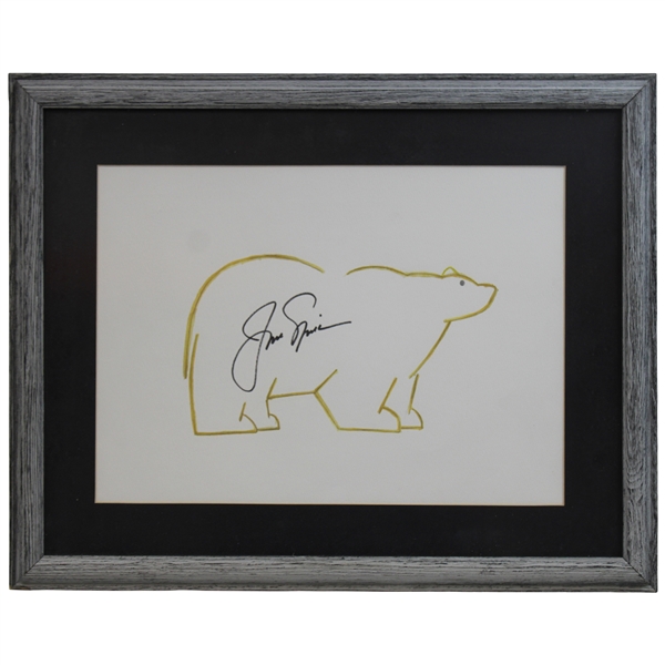 Jack Nicklaus Signed Original Golfer Bear Logo - Framed JSA ALOA