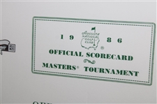 Jack Nicklaus Signed 1986 Masters Scorecard Display JSA ALOA