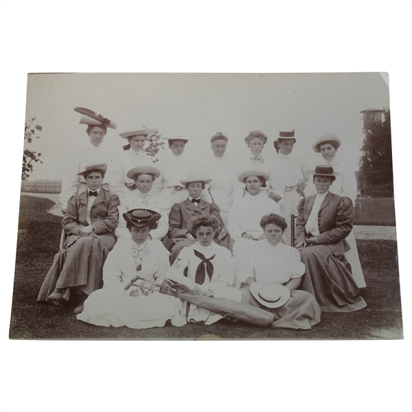 Original Sepia Photo Of Women Golfers Circa 1900 
