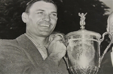 Ben Hogan Us Open Trophy 1950 At Merion Original Press Photo