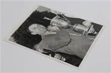 Ben Hogan Us Open Trophy 1950 At Merion Original Press Photo