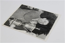 Ben Hogan Us Open Trophy 1950 At Merion Original Press Photo