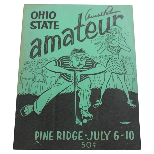 Arnold Palmer Signed 1953 Ohio State Amateur Program JSA ALOA