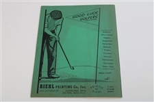 Arnold Palmer Signed 1953 Ohio State Amateur Program JSA ALOA
