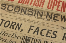 July 1927 Wisconsin News Headline Bobby Jones Wins British Open Title