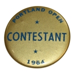 1964 Portland Open Contestant Badge - Nicklaus Win - Charles Coody Collection