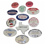 Twelve (12) Tournament Contestant Wife Badge/Pins - Charles Coody Collection