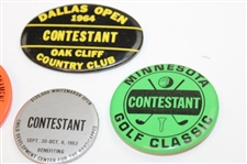 Ten (10) Tournament Contestant Badges - Memphis, Dallas, Minnesota & more - Charles Coody Collection