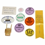 Ten (10) Tournament Contestant Badges - Doral, Crosby, Colonial & more - Charles Coody Collection