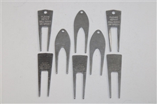 Eight (8) Tournament Contestant Red Label Divot Tools - 1967, 1970 & 1971 - Charles Coody Collection