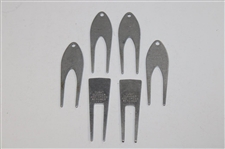 Six (6) Tournament Contestant Blue Label Divot Tools - 1967, 1970 & 1971 - Charles Coody Collection