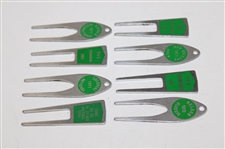 Eight (8) Tournament Contestant Green Label Divot Tools - 1967, 1970 & 1971 - Charles Coody Collection