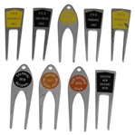 Nine (9) Tournament Contestant Divot Tools - 1967, 1970, 1971 & Undated - Charles Coody Collection
