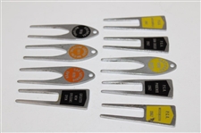 Nine (9) Tournament Contestant Divot Tools - 1967, 1970, 1971 & Undated - Charles Coody Collection