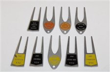 Nine (9) Tournament Contestant Divot Tools - 1967, 1970, 1971 & Undated - Charles Coody Collection