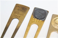 Ten (10) Tournament Contestant Divot Tools - Citrus, Cleveland & others - Charles Coody Collection