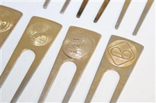 Ten (10) Tournament Contestant Divot Tools - Citrus, Cleveland & others - Charles Coody Collection