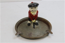 Vintage Dunlop Man in Red Coat Putting Ash Tray