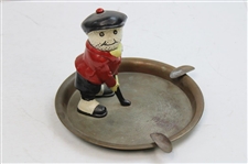 Vintage Dunlop Man in Red Coat Putting Ash Tray