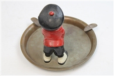 Vintage Dunlop Man in Red Coat Putting Ash Tray