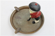 Vintage Dunlop Man in Red Coat Putting Ash Tray