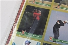 Tiger Woods Legends Sports Memorabilia Magazine with Uncut Sheet of Cards