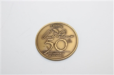 Arnold Palmer 50th Appearance at The Masters Comm. Coin & Golf Balls in Tin