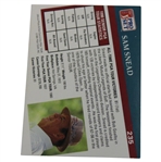 Sam Snead Signed 1991 Senior PGA Tour Pro-Set Golf Card JSA ALOA