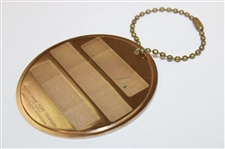 Undated Classic Masters Tournament Metal Bag Tag