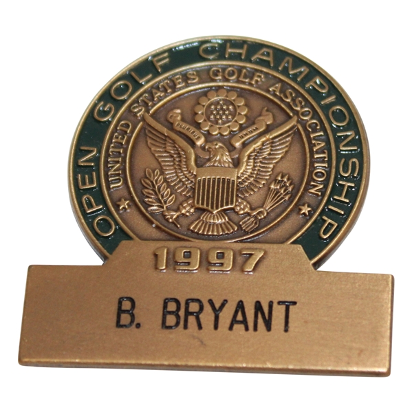 Brad Bryant’s 1997 US Open at Congressional Country Club Contestant Badge