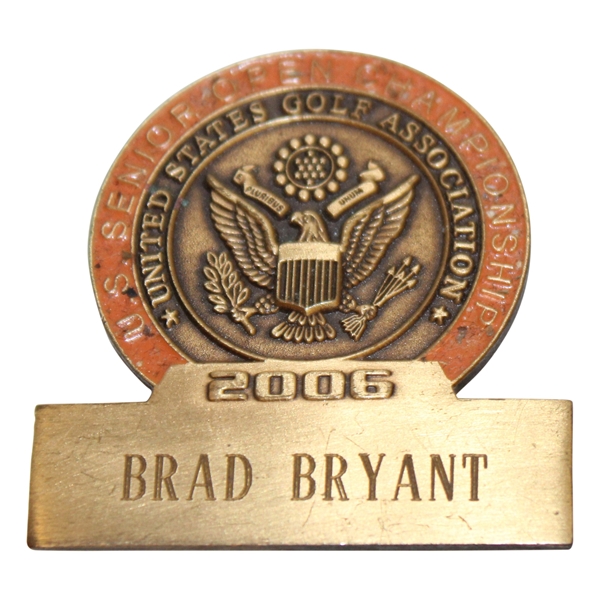 Brad Bryant’s 2006 US Senior Open at Prairie Dunes Contestant Badge