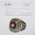 1992 Oldsmobile National Champion 10k Gold Ring - Brad Bryant Collection